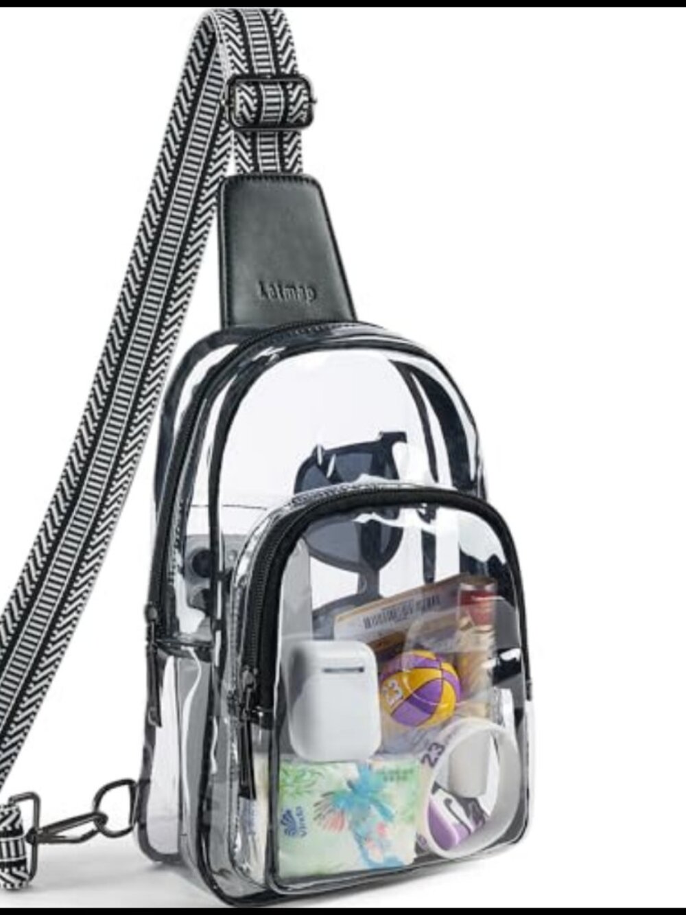 Clear Crossbody Bag Stadium Approved TPU Zipper Purse Concert Sports